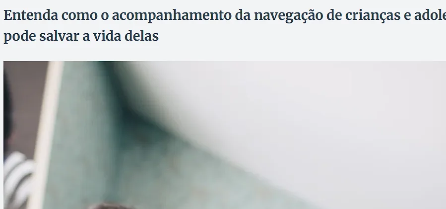 Notícia do g1 sobre uso excessivo de telas na infância