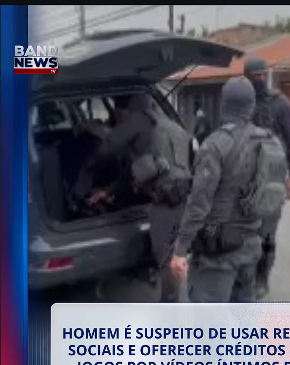 Operação policial mostrada pela BandNews