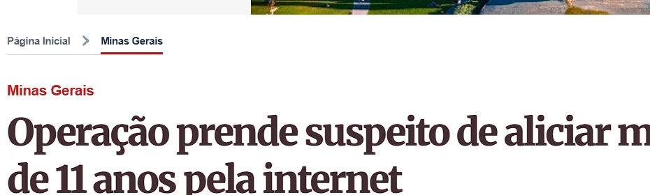 Recorte da reportagem do Metrópoles sobre operação policial